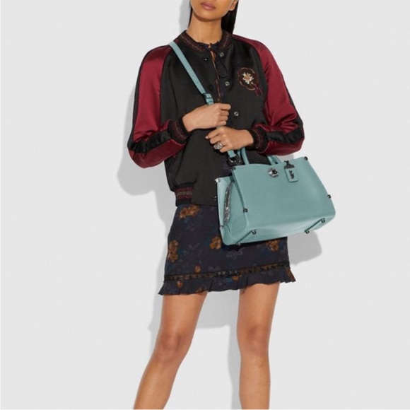 Rare exotic Coach bag - Mason carryall satchel with snakeskin detailing - Picture 2 of 16